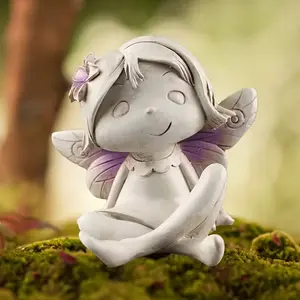 Elf Flower Fairy Ornament Set, Resin Sculpture Art Craft, Perfect for Lawn & Garden Decoration, Ideal for Holiday Celebrations