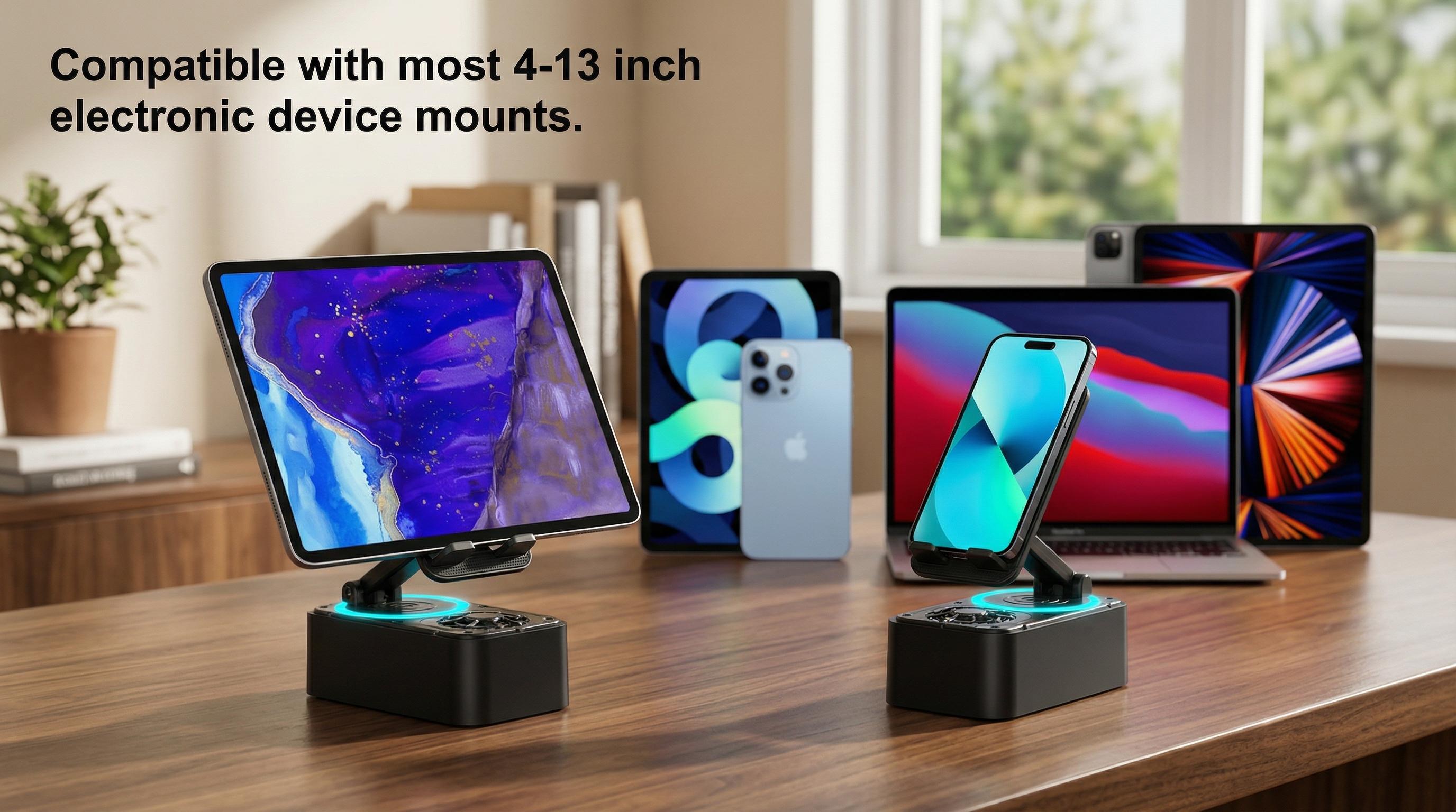 Westdeer Wireless Bluetooth Speaker, 5-in-1 Phone Stand, Volume Amplifier, Phone & Tablet Holder, USB Emergency Rechargeable (3000mAh) Portable Power Bank, Colorful Rotating Foldable Design, Unisex Gift,Perfect Gift