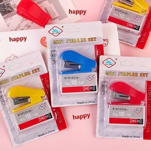 Random Colors Stapler Set Cute Stapler Mini Small Stapler Student Stationery Set Stapler