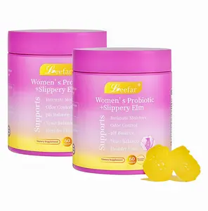 2 Pack LEEFAR Her Probiotics Gummies ZT - All in One Solution with Slippery Elm and Prebiotics & Lactobacillus Probiotic Blend for Women's pH Balance and Dryness Hawaiian Pineapple Gummies Dietary Supplement
