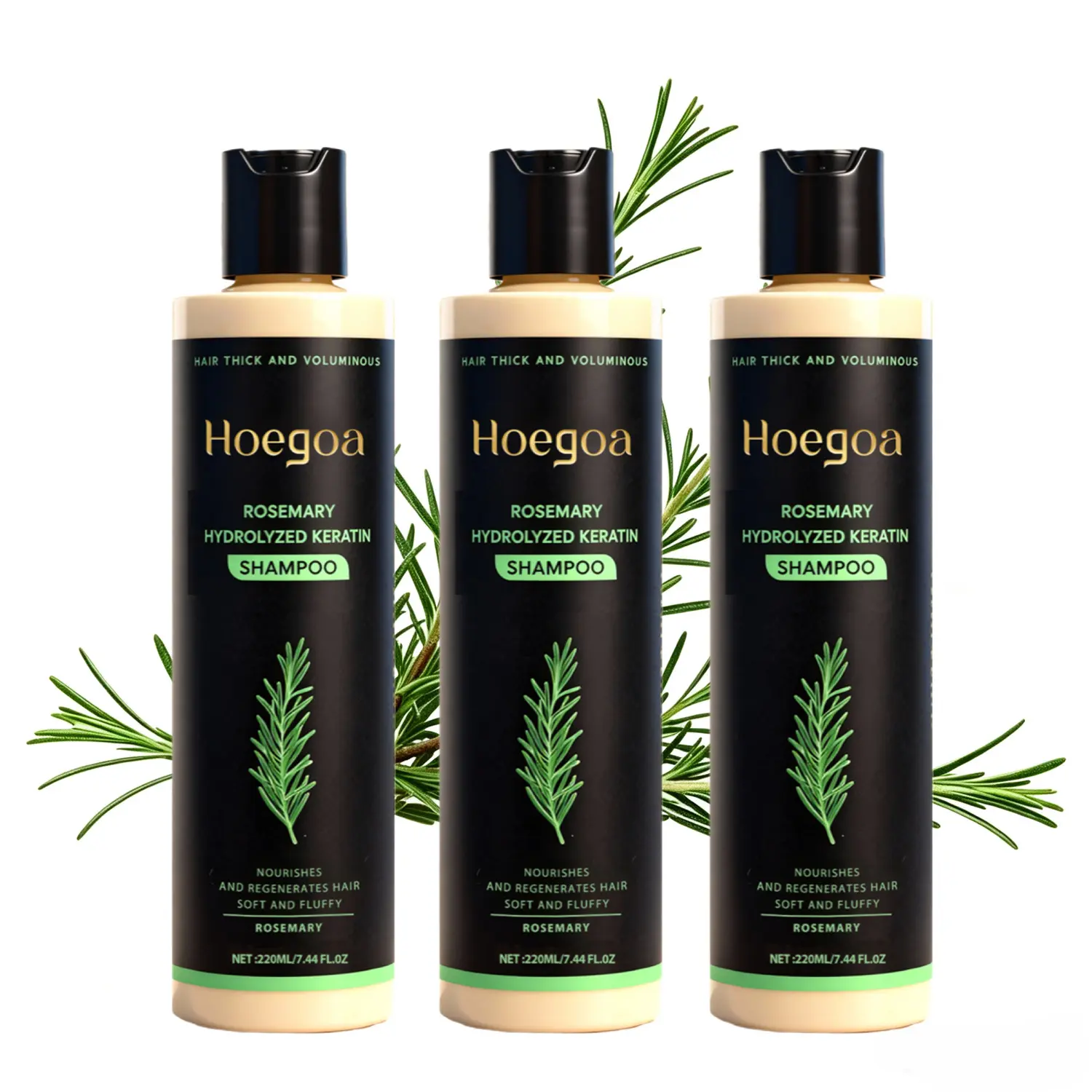 220ML*3 Rosemary Shampoo-Boost Hair Growth,Control Oil&Dandruff,Soothe Scalp lritation&RestoreShine!Out door fun Hydrolyzed Keratin Organic Haircare Nourishes Hair Summer Wins DealsForYouDays Vegan Strengthening Shampoo Rosemary hydrolyzed