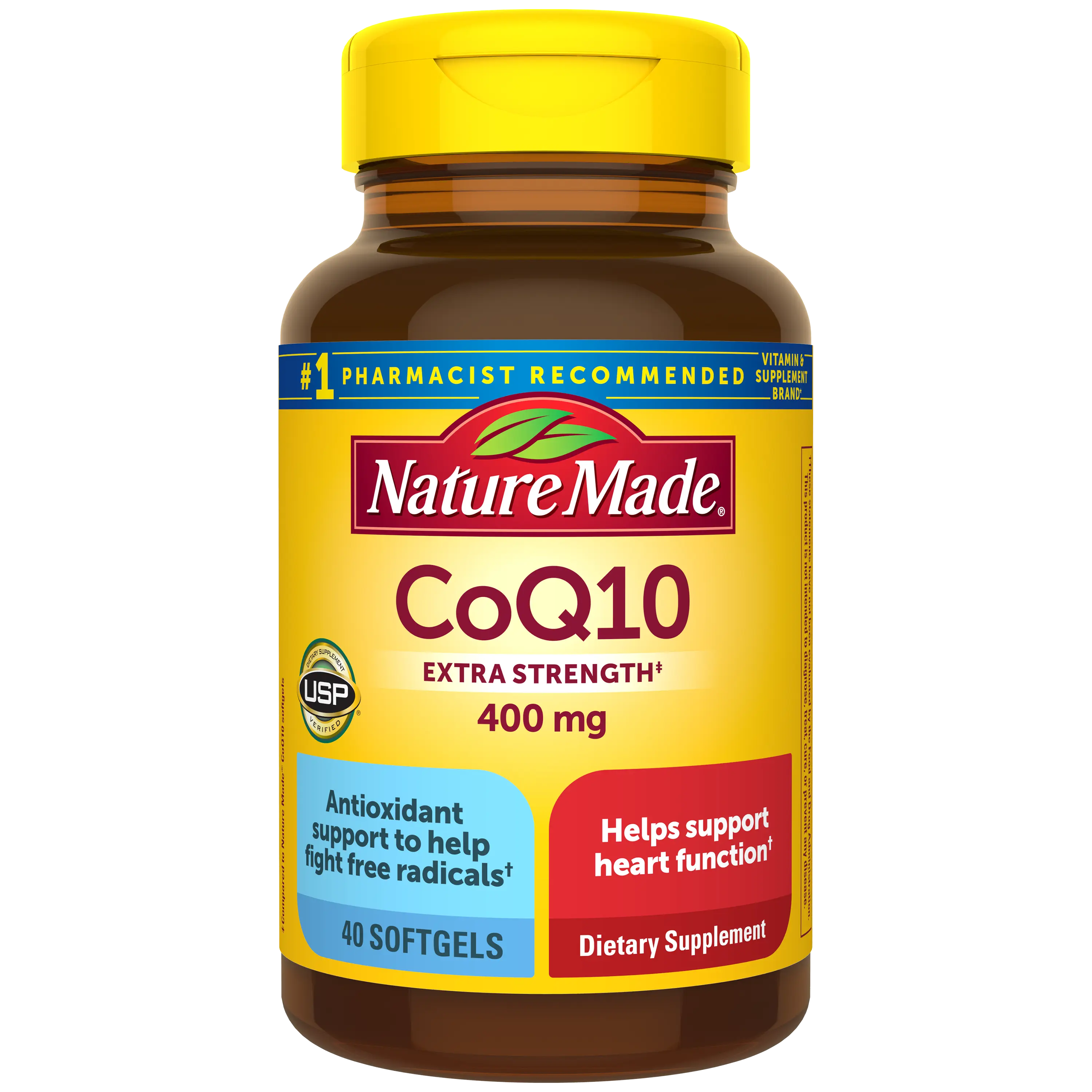 Nature Made Vitamins CoQ10 Extra Strength 400 mg Softgels, Dietary Supplement for Health & Nutrition Support