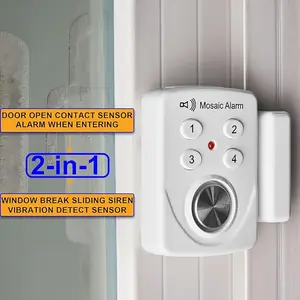 130dB Door and Window Alarm – Magnetic Sensor Doorbell Triggered Immediately Upon Door Opening, Wireless Home Security Alarm for Child Protection, Hole-Free Adhesive Installation, Household Anti-Theft Alarm, Intrusion Alarm Device, Home Safety Alarm