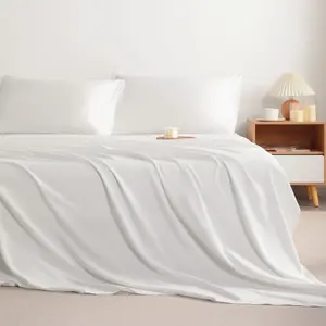 NTBAY 4-Piece Brushed Embroidered Microfiber Bedding Sets, Breathable & Cooling Sheet Sets, Hotel Luxury Super Soft and Cozy for Bedroom, Frictionless Skin-friendly, Deep Pocket, Wrinkle, Fade Resistant, House Decoration, Gift