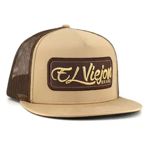 EVPatch Khaki/Brown (BROWN Patch) flat visor hat