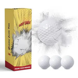 Exploding Golf Balls, 3 Pack Prank Balls - Explode on Impact, Funny Shocked Golf Balls Gag Golfing Gifts White Elephant Gifts for Adults