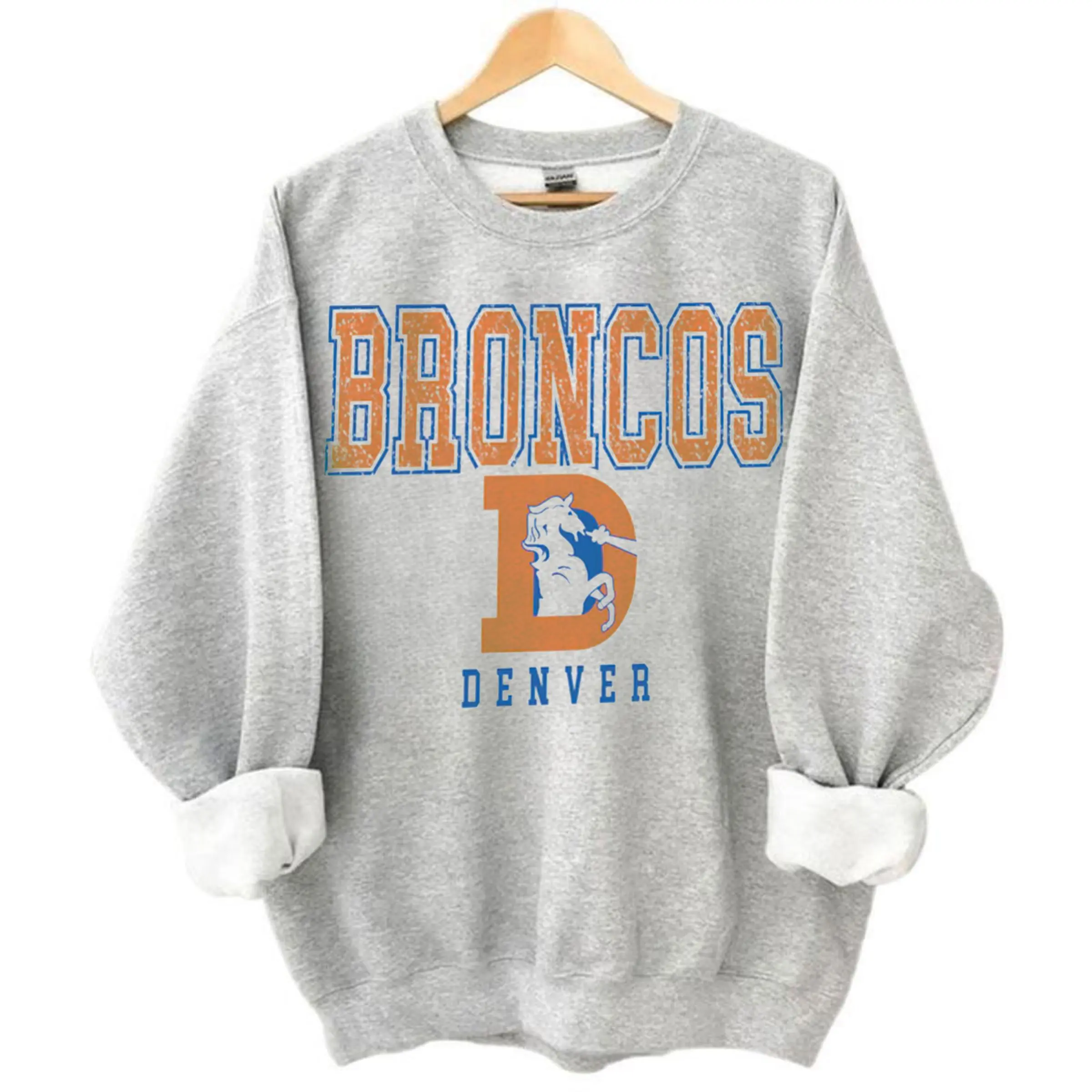 Denver Football Sweatshirt – Minimalist Streetwear Sweater Gift for Him or Her