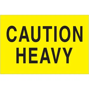 212 MAIN 2x3 in. Fluorescent Yellow Caution Warning Labels, Bold Print, High Visibility, Safety-Focused, Pressure Sensitive Self-Adhesive Labels for Office Stationery & Supplies, Safety Use, Labels For Safety