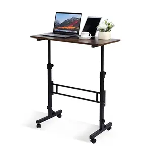 Mobile Stand Up Desk Adjustable Height Portable Laptop Desk 16x31.5 Inch for Home Office
