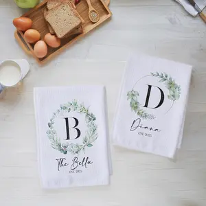 Last Name Dish Towel, Family Name Tea Towel, Personalized Kitchen Charm for Couples & Hosts, Celebrate Love in Every Fold, Custom Kitchen Towel, Family Name Dish Towel, Kitchen Decoration, Custom Newlywed Gift, Housewarming Gift, Custom Gift