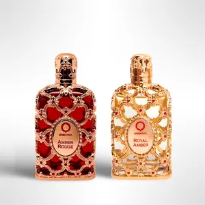 Royal Amber + Orientica Amber Rouge Eau De Parfum Spray 2.7 oz (80 ml) - Fragrance Gift Bundle