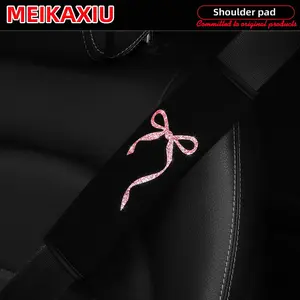 Bowknot Design Car Seat Belt Shoulder Pad, Soft & Comfortable Car Seat Belt Cover, Universal Car Interior Accessories for Women, Decoration, Car Accessory
