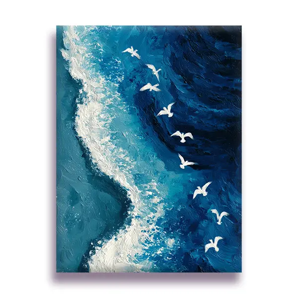 Coastal Calm DIY Paint By Numbers Kit-Framed & Unframed (Easy painting for All Ages) Gift Box Brushes