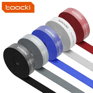 5M x 1/2 Inch Reusable Cable Ties - toocki Adjustable Cord Straps Cable Management Tape Cord Organization Straps Hook Loop Tape Cord Wrap for Home,Office, Wire Bundling (5M x 2 Rolls)