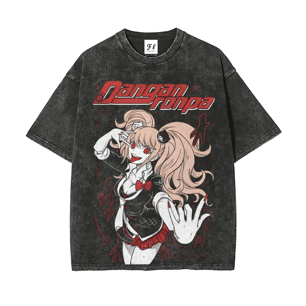 Danganronpa Junko Enoshima Oversize Unisex Washed T-Shirt for Women and Men's