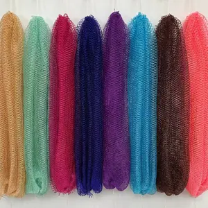 Authentic African Net Sponges Exfoliating Loofah, Unscented Long Nylon Fiber Bath & Back Scrubber, Body Care Products for Skin Smoothing (Bath Personal Care Accessory)