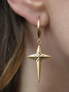 Vintage Punk Star Earrings for Men and Women, Simple Party Jewelry, Unisex Dangle Earrings, Perfect for Any Occasion