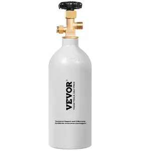 【Father's Day】VEVOR CO2 Tank, 2.5 lbs New Aluminum Alloy Cylinder, CO2 Air Tank with Light Gray Spray Coating, CGA320 Valve & Adjustable Pressure, DOT Approved Cylinder for Draft Beer Dispensing and Soda Maker