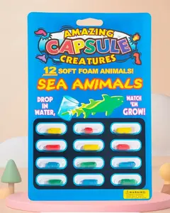 Water Expandable Capsule Sponge Toys, Magic Pill Shape Growing Water Toys for Kids, Creative Novelty Absorbent Sponge Toys | Perfect Gift & Party Favors