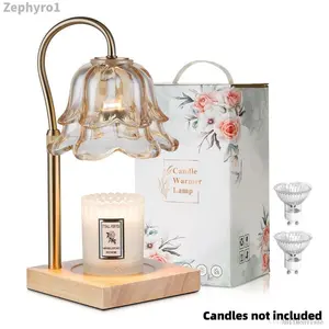 Flower Candle Warmer Lamp, with 2 Bulbs, Height Adjustable with Timer, Unique Glass Lily of the Valley Lamp for Home & Bedroom Decor, Ideal Gift for Birthday/Mother's Day, Halloween Gifts, Christmas GiftsAuraCollective7ZephyroCCLoopGoods20AB11Monlisse