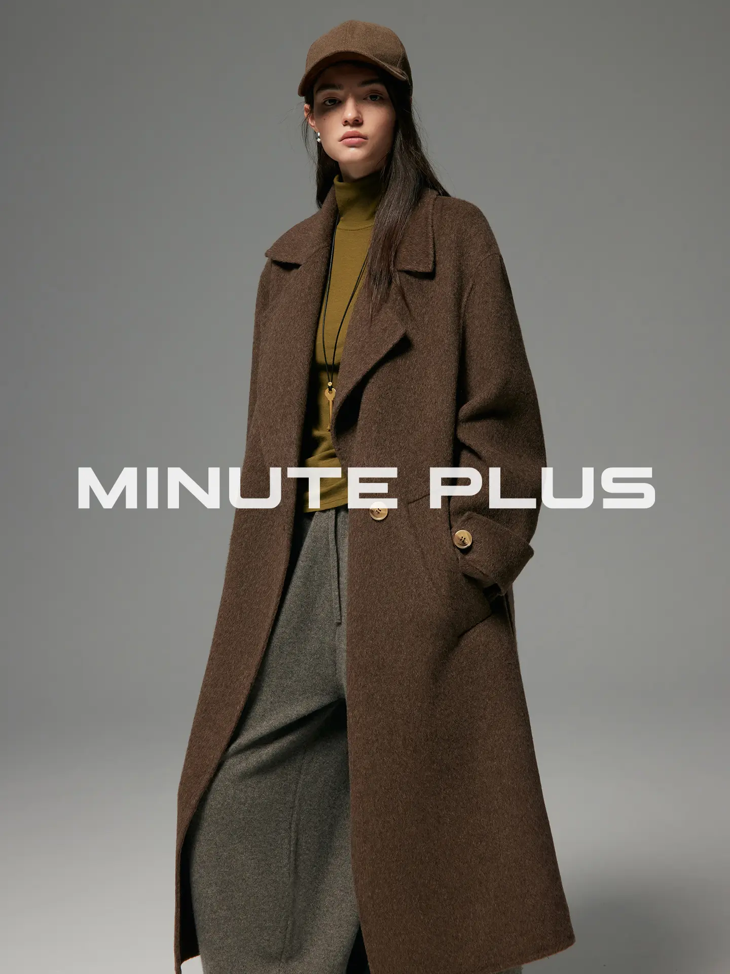 3 Colors Women’s 100% Extra Fine Merino Wool Long Coat, Oversized Wide Notch Lapel Belted Slimming Wool Overcoat, Elegant Lady Thermal Winter Outerwear