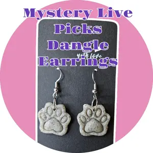 Mystery Live Picks Dangle Earrings - Unique Earring Design for Pets