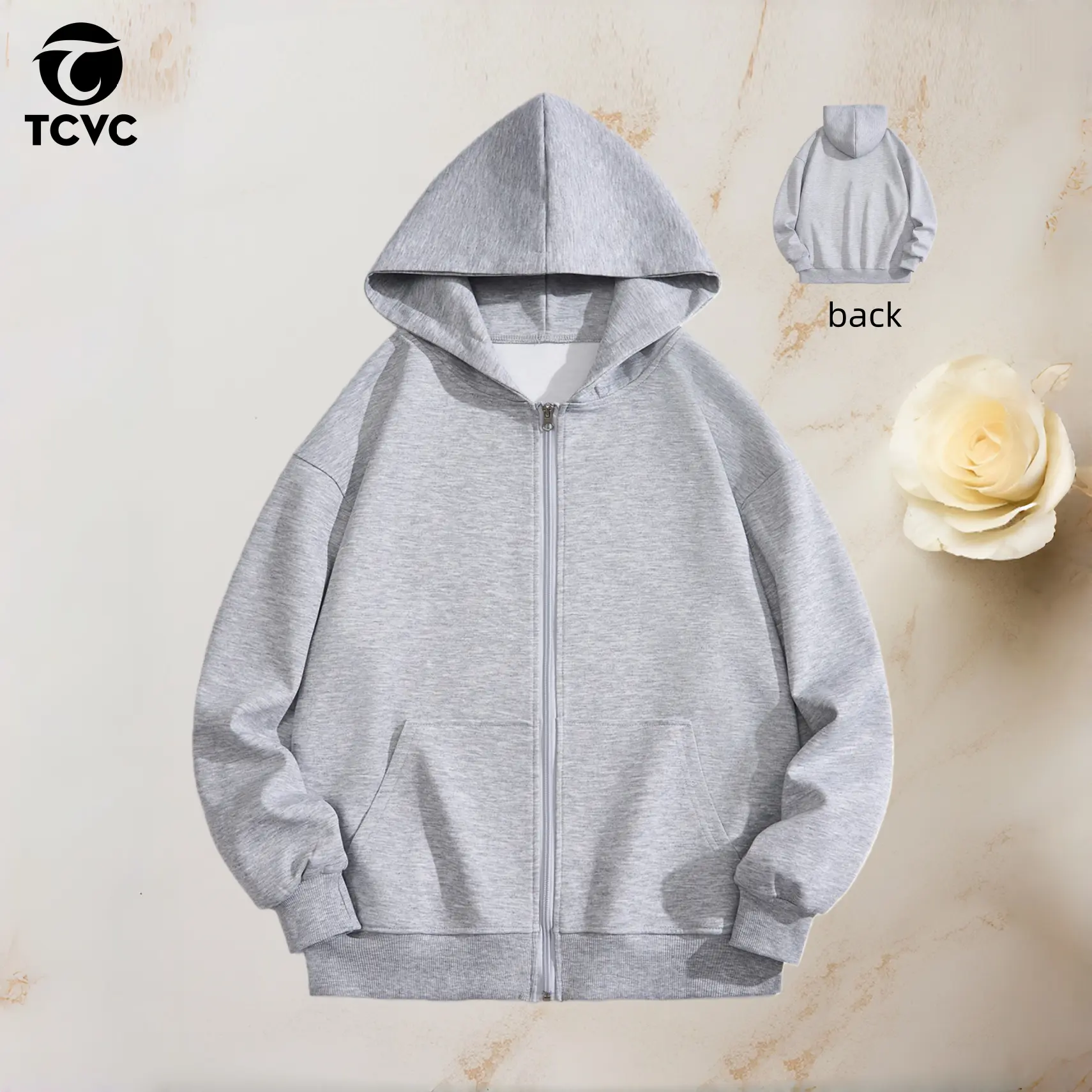 TCVC Women's Zipper Hoodie Long Sleeve Y2K Style Casual Sweatshirt with Pockets for Winter&Christmas,fitness gym wear,Carrying hat design,The Fabric is Soft and Comfortable, wearsporty sweatshirt minimalist hoodie perfect Womenswear Chic Beige Everyday