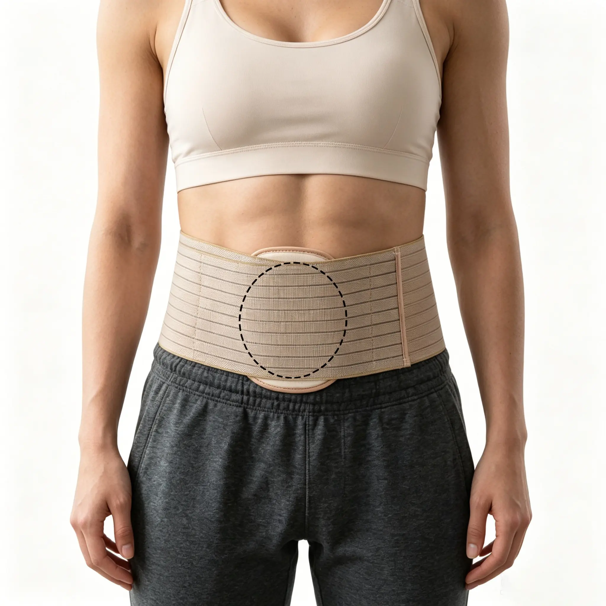 Adjustable Abdominal Support Belt,Adult Hernia Belt, Breathable Waist Wrap with Cushion Pad, Comfortable Compression Band for Daily Activities and Everyday Use, Abdominal Binder Wrap, Belly Wrap Belt
