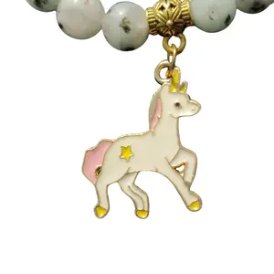 Unicorn Charmed Beaded Bracelet