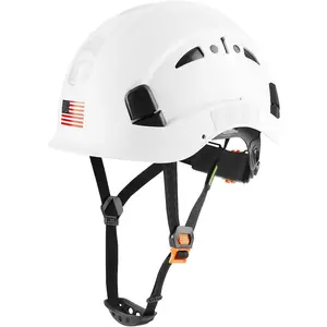 Safety Helmet Hard Hat Vented Adjustable Lightweight ABS Work Helmet 6-Point Suspension for Industrial & Construction