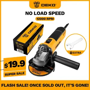 DEKO 110V Angle Grinder, 12,000 RPM, 7.5A, Ideal for Sanding, Grinding, Cutting, Professional Electric Tool. Portable Handle Heavy Duty Industrial