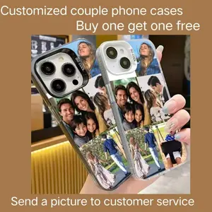 IPhone 12–17 Silver Color Family Custom Photo Phone Case, Personalized Memory Collage Design, Ideal Luxury Gift for Parents’ Anniversaries and Birthdays
