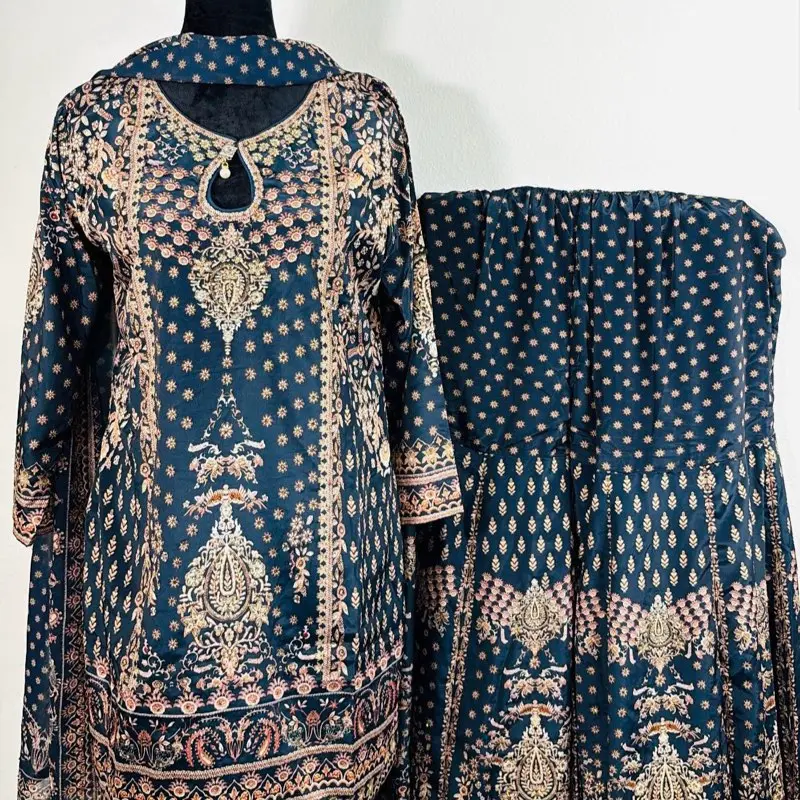 Midnight Navy blue sharara