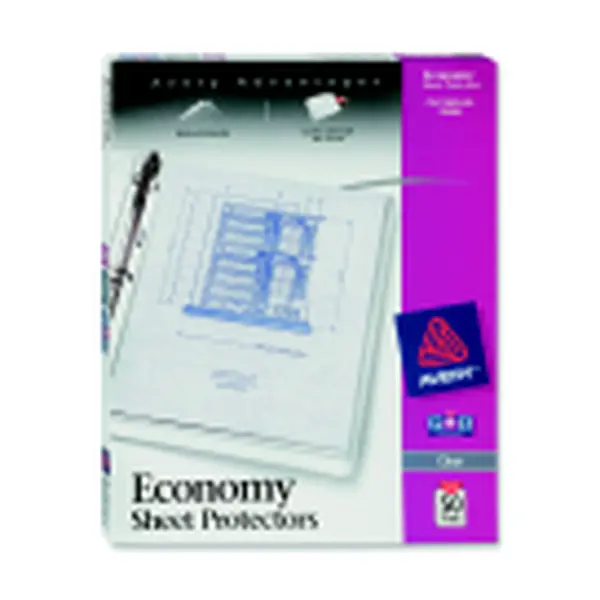 Avery Heavy-Duty 3-Hole Punched Top-Loading Sheet Protector, 8.5x11 Letter Size Polypropylene, PVC-Free, Reinforced Edge, Protects Inserts, Office Stationery & Envelopes Supplies, Pack of 50