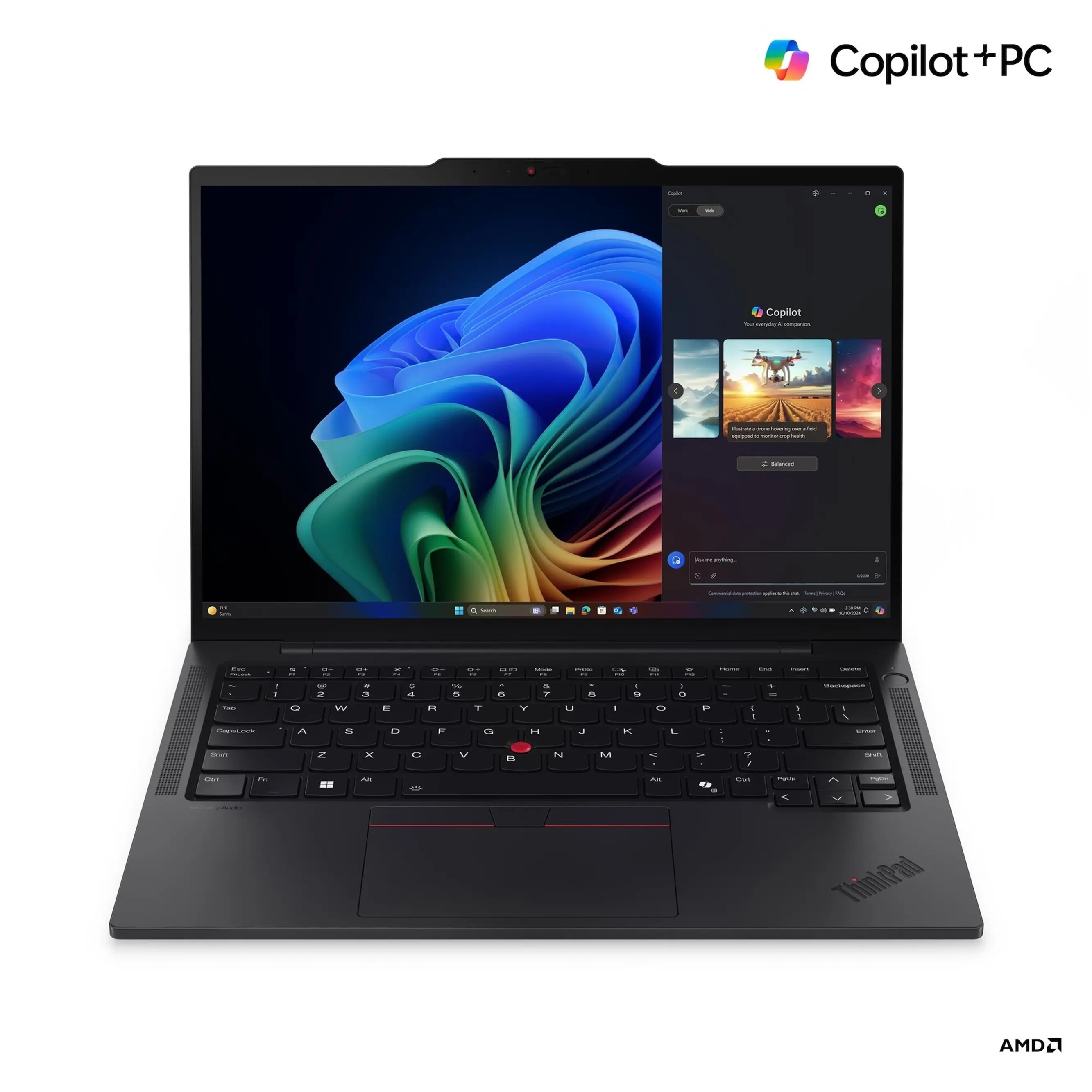 Lenovo ThinkPad T14s Gen 6 14" Copilot+ PC Ryzen AI 7 PRO 350 2GHz 16GB RAM 512GB SSD WIN11P, Black