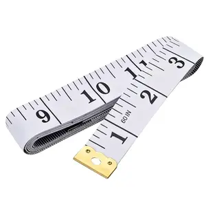 Soft Tape Measure Dual Scale Standard & Metric Measurements Tape Scale Body Measuring Tape for Weight Loss Tailor Craft Ruler 60 Inches (White)