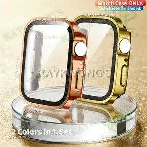 KAYKWONG'S 2-Pack Anti-Scratch Protective Watch Case for iWatch Series 11/10/9/8/7/6/5/4, Daily Protection, Durable Smartwatch Cover, Watch Screen Cover, Smartwatch Accessories