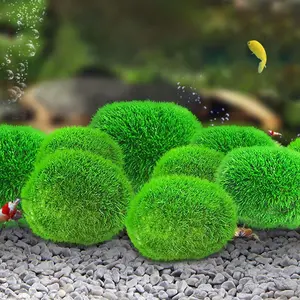 Fish Tank Simulated Seaweed Balls, 2 Counts Aquarium Decorative Micro Landscape Fake Plant, Fish Tank Decoration