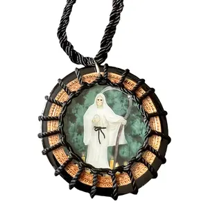 Santa Muerte Scapular Necklace