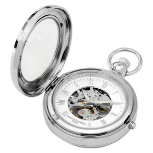 Charles-Hubert- Paris  Mechanical Picture Frame Pocket Watch with Demi Hunter
