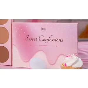 Lurella Cosmetics Sweet Confessions Face Palette - 3-in-1 Blush, Bronzer & Highlighter for Radiant Glow & Versatile Makeup Looks