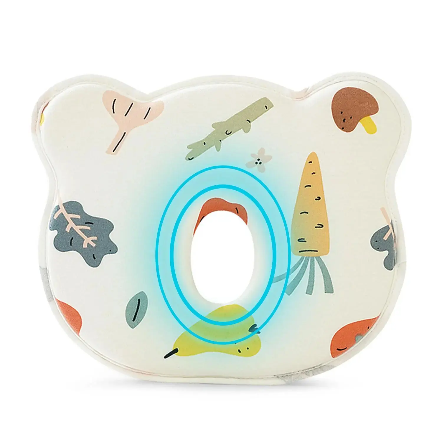 Baby Head Pillow Sofr Breathable Infant Head Support Pillows Newborn Sleeping Pillows to Prevent Flat Head