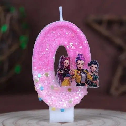 K-Pop Hunter Girl Birthday Candle Number Festival Cake Party Candles, Best Holiday Supplies, Cake Decorating Supplies, Anime Character Design, Christmas New Year Anniversary Decorations