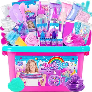 Mini Unicorn Slime Kit – Glimmer Crunchy, Foam & Galaxy Slime for Girls 6-12, Fun Party Favors for Kids