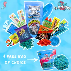 Flavoritos, Blue Sour Raspberry Pickle Kits With a Free Flavoritos Bag