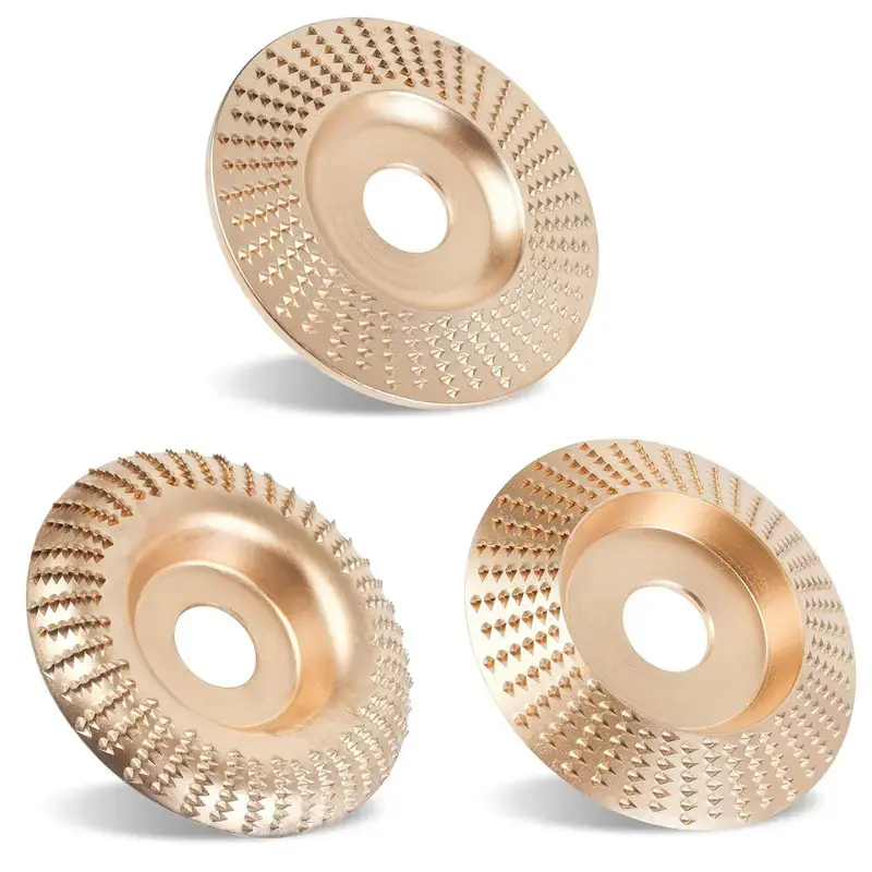 Wood Carving Disc Tool Set for Angle Grinder 3Pcs, Grinding & Shaping Wheel for Wood Cutting, Durable Precision Grinder Attachment Set