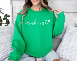 Irish-ish St Patricks Day Sweatshirt, St Paddys Day Crewneck, St Pattys Day Pullover, Funny Sweater for Saint Patricks Day, St. Patrick's Day Gift - LORA ATCHER