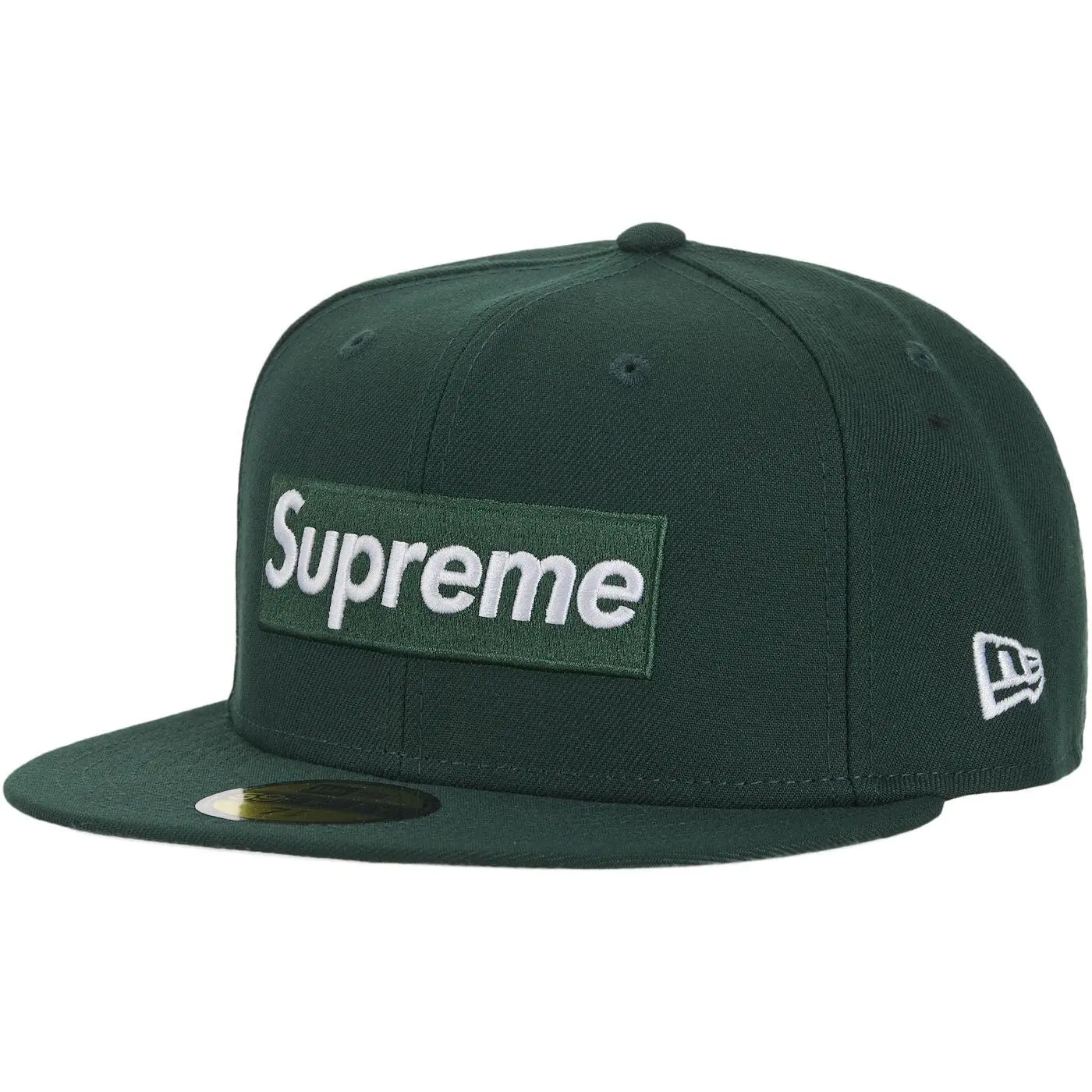 991335 Supreme MLB Teams Box Logo New Era 59Fifty Hat Green