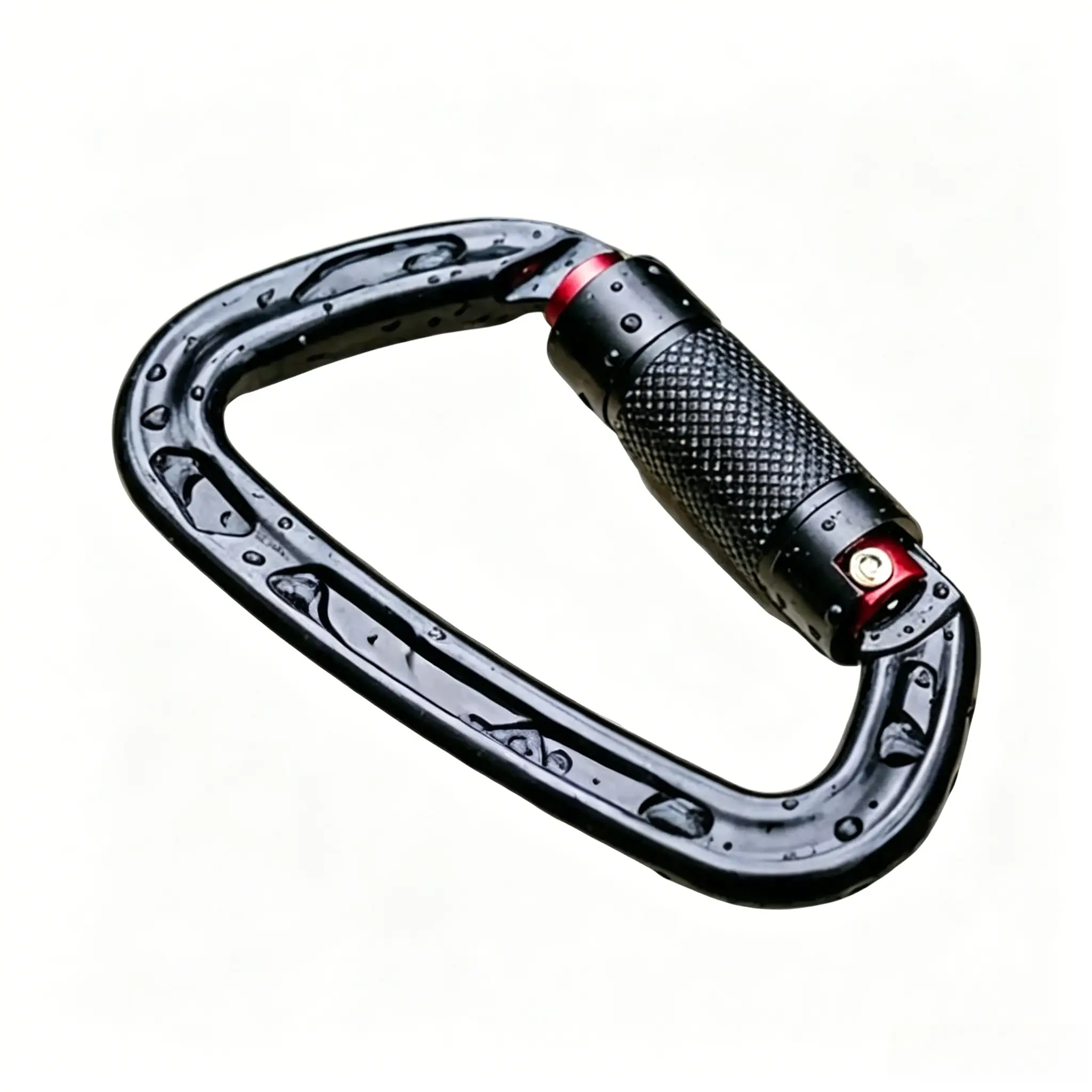24KN Auto-Lock Carabiner, Aviation Aluminum D-Shape Buckle, Outdoor Hiking Cycling Backpack Clip, Rock Climbing Heavy Duty Hook