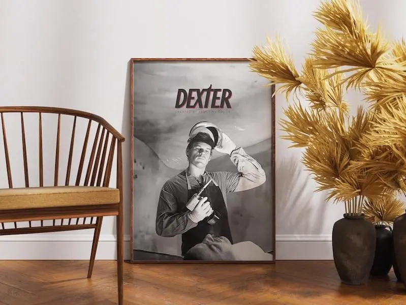 Dexter Poster, Tv Series Poster, Gift Idea, Retro Poster, Minimalist Art, Vintage Poster, Wall Decor, Movie Art, Film Print, Wall Art Design